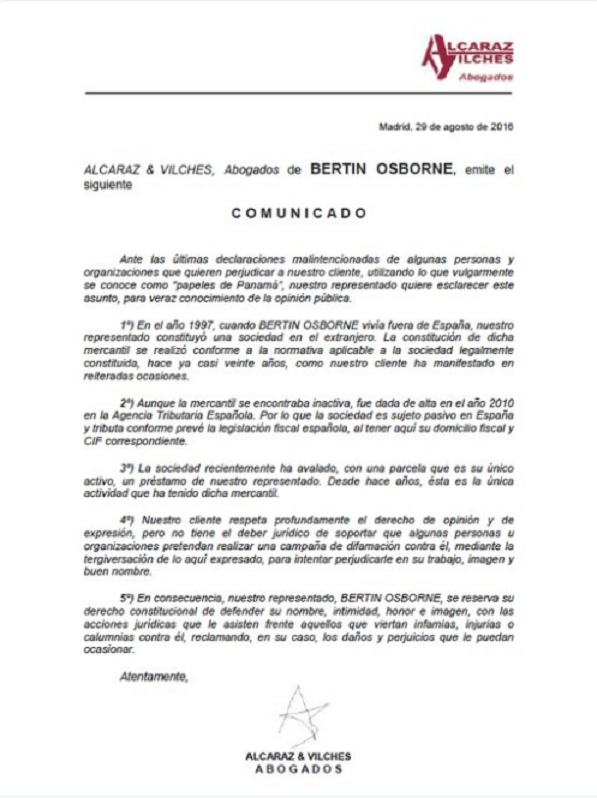 Comunicado Bertin